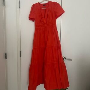 Elegant Red Midi Dress